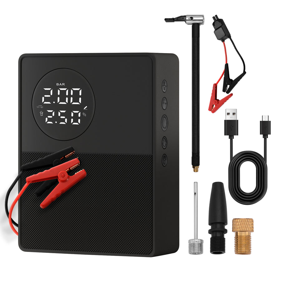 RoadReady 4-in-1 Jump Starter + Tire Inflator + Power Bank