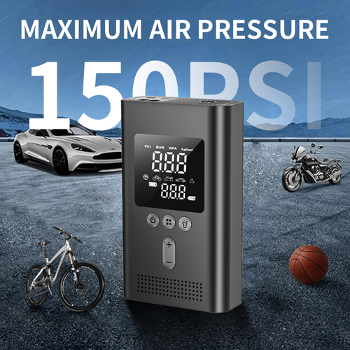 Air compressor inflates up to 150 PSI